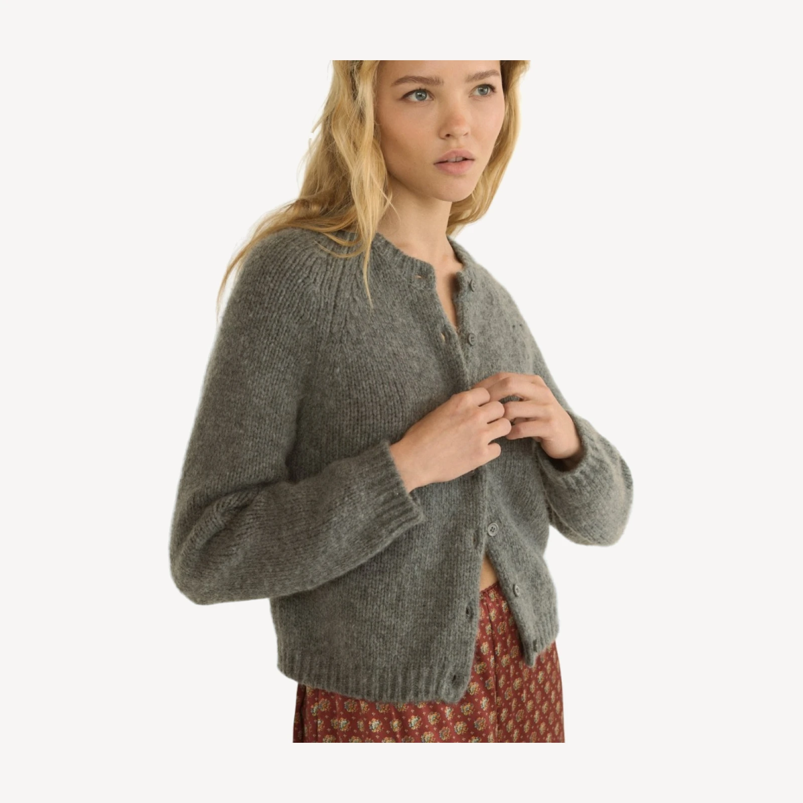 DARCY CARDIGAN -- CHARCOAL MELANGE