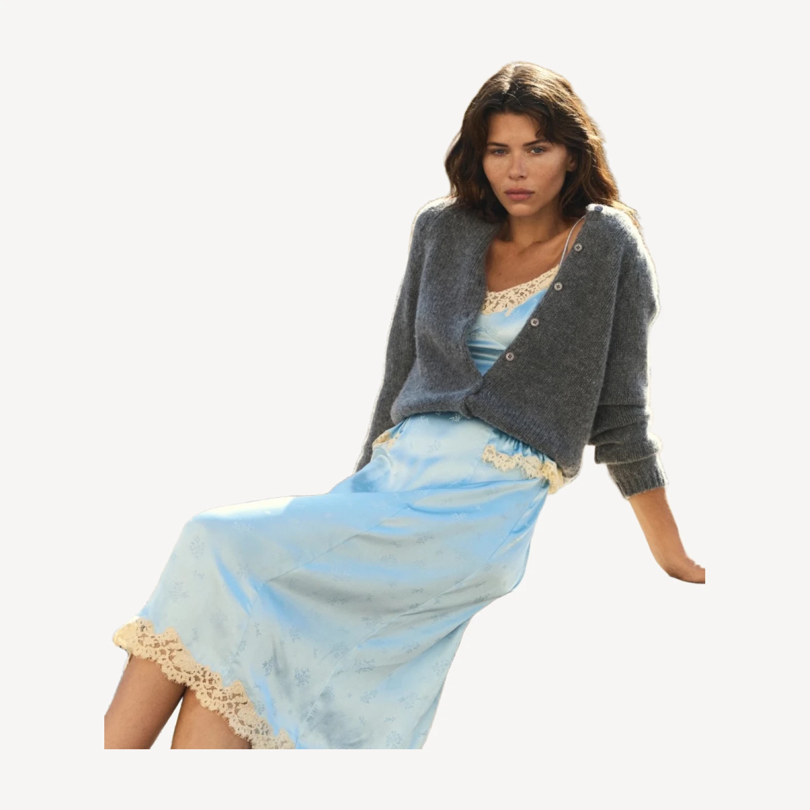 DARCY CARDIGAN -- CHARCOAL MELANGE