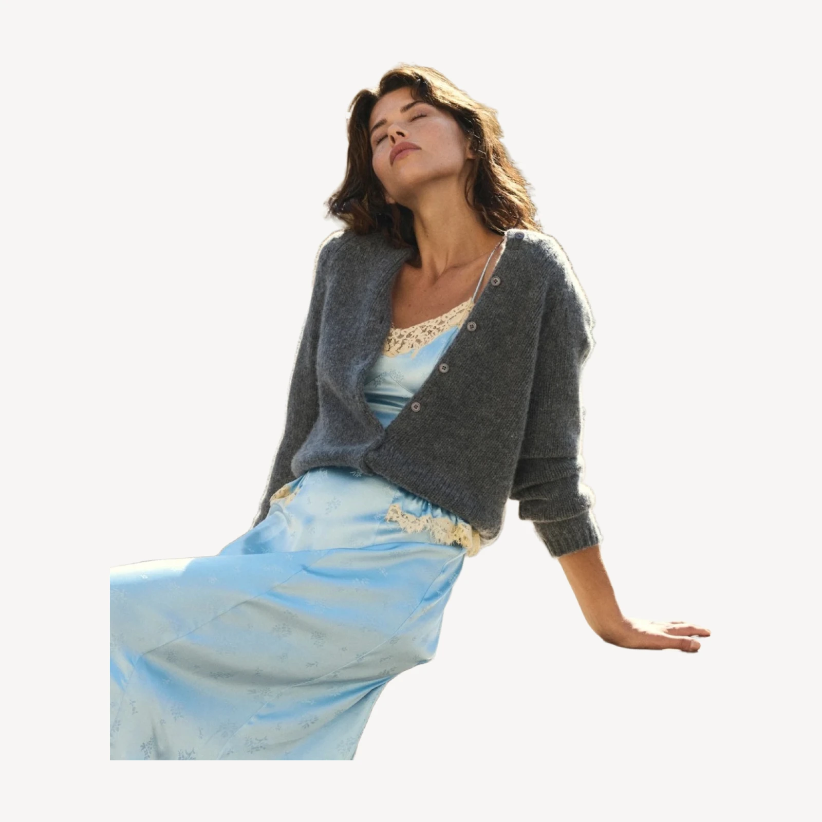 DARCY CARDIGAN -- CHARCOAL MELANGE