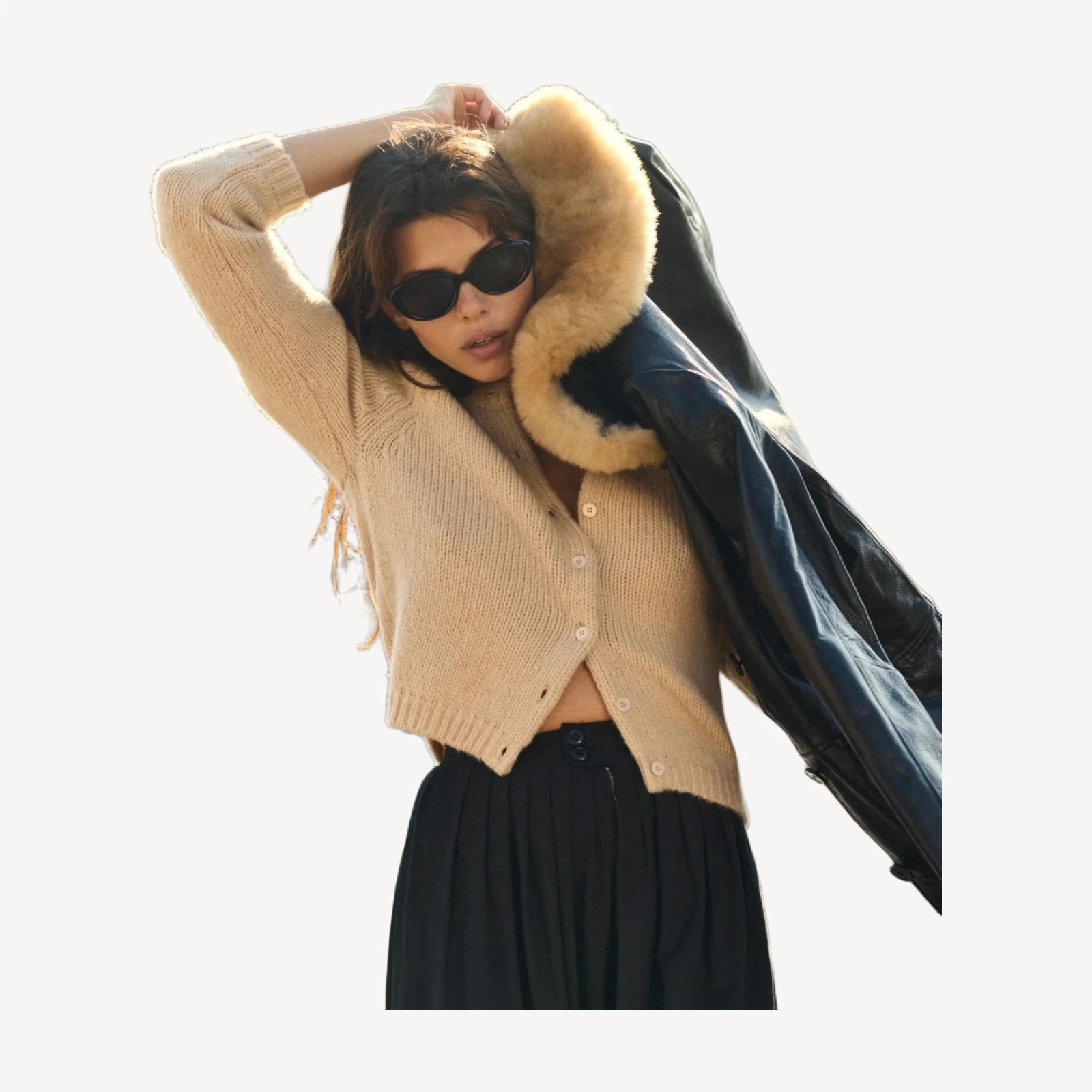 DARCY CARDIGAN -- ALMONDINE