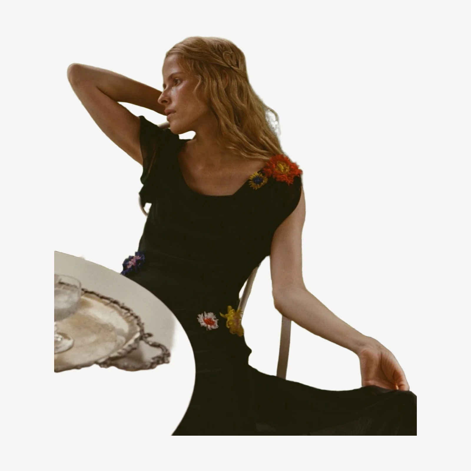 ORPHINA DRESS -- BLACK