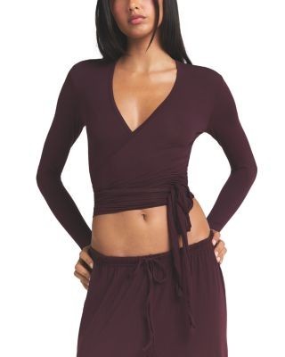Skims Cloud Sleep Wrap Top