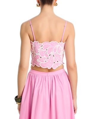 Cinq a Sept Paisley Bloom Embroidered Top