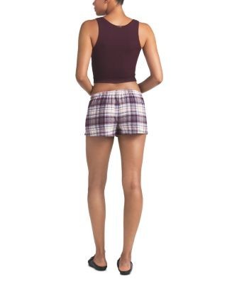Skims Cotton Flannel Sleep Shorts