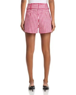 Cinq a Sept Mini Gingham Denim Allie Shorts