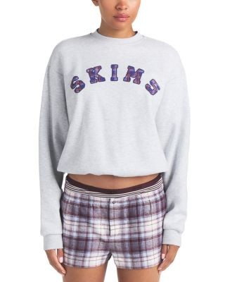 Skims Cotton Fleece Classic Crewneck Sweatshirt