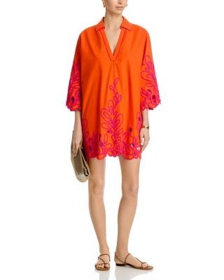 Cinq a Sept Paisley Bloom Embr Arcia Kaftan Dress