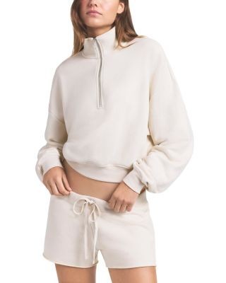Skims Drapey French Terry Half Zip Pullover