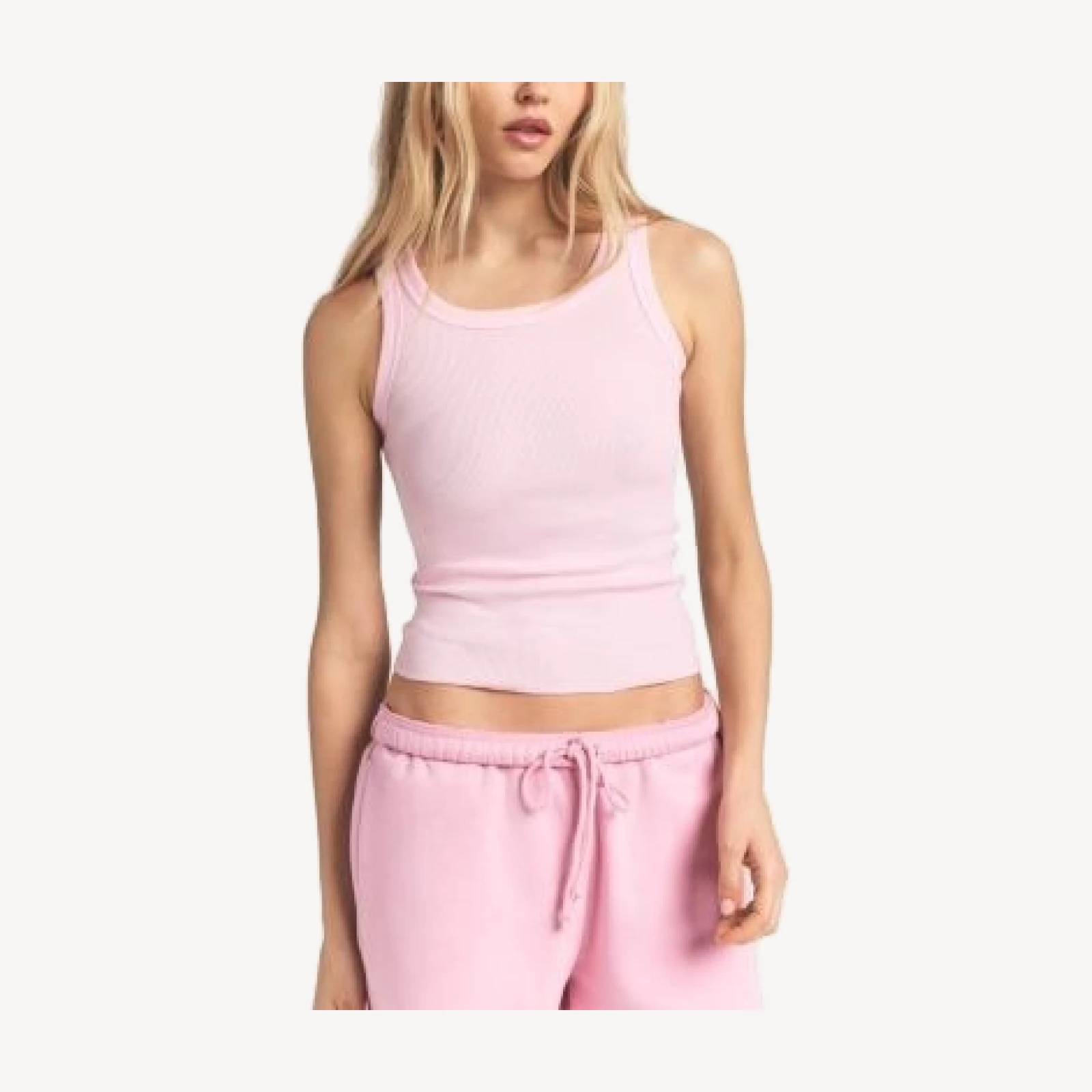 Skims Cotton Stretch Ribbed Tank Top