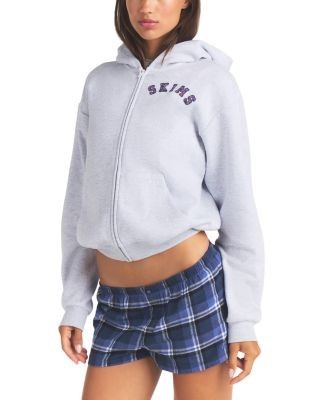 Skims Cotton Fleece Classic Zip Up Hoodie