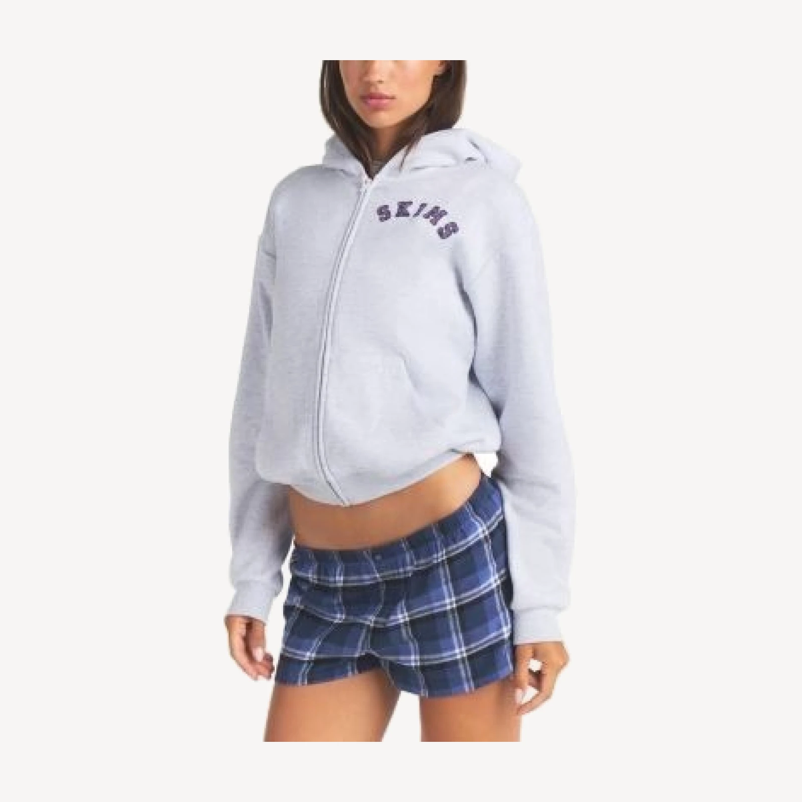 Skims Cotton Fleece Classic Zip Up Hoodie