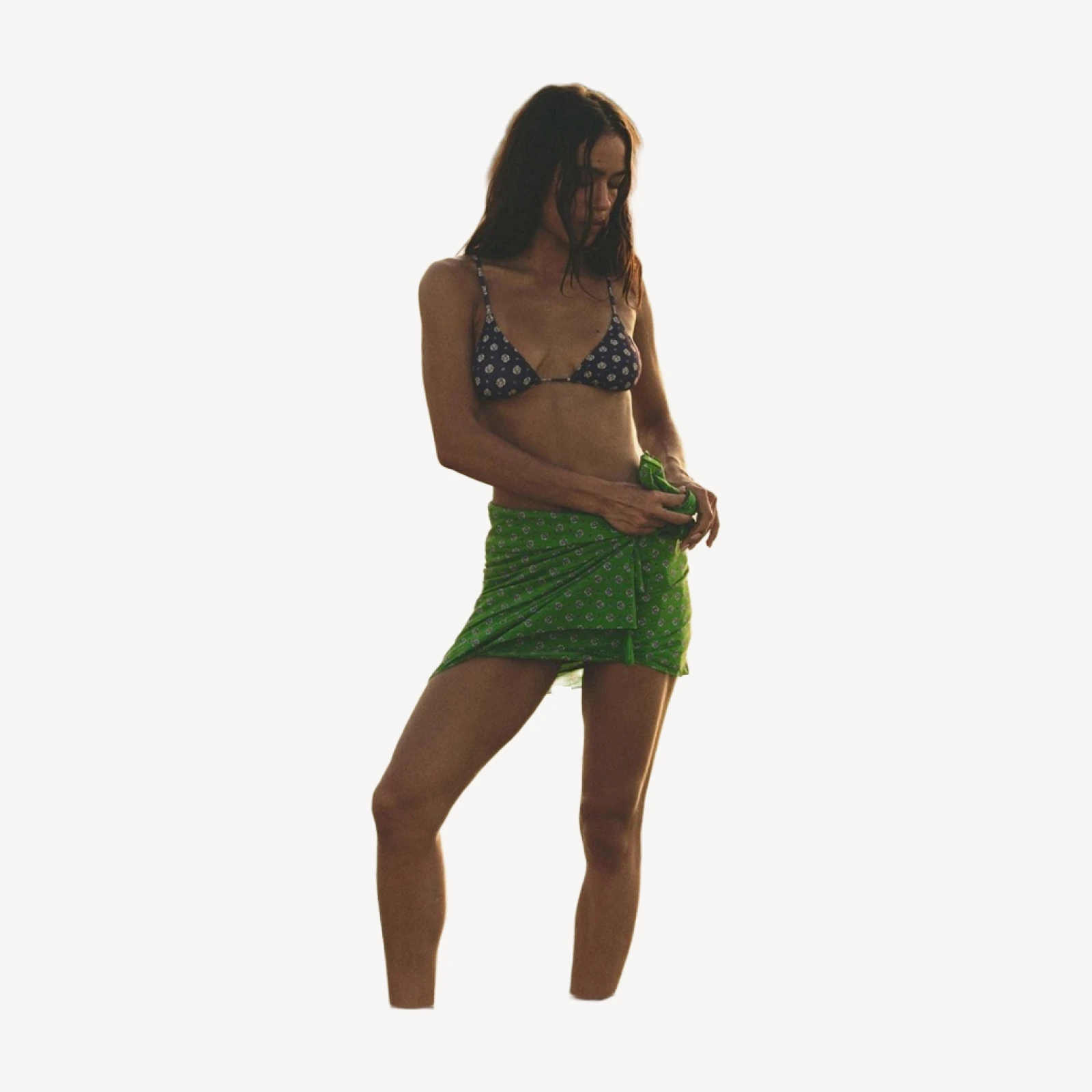 CASCAIS SARONG -- VERT CADIZ FOULARD