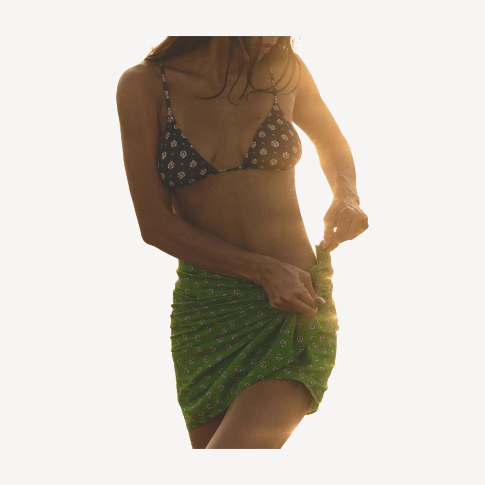 CASCAIS SARONG -- VERT CADIZ FOULARD