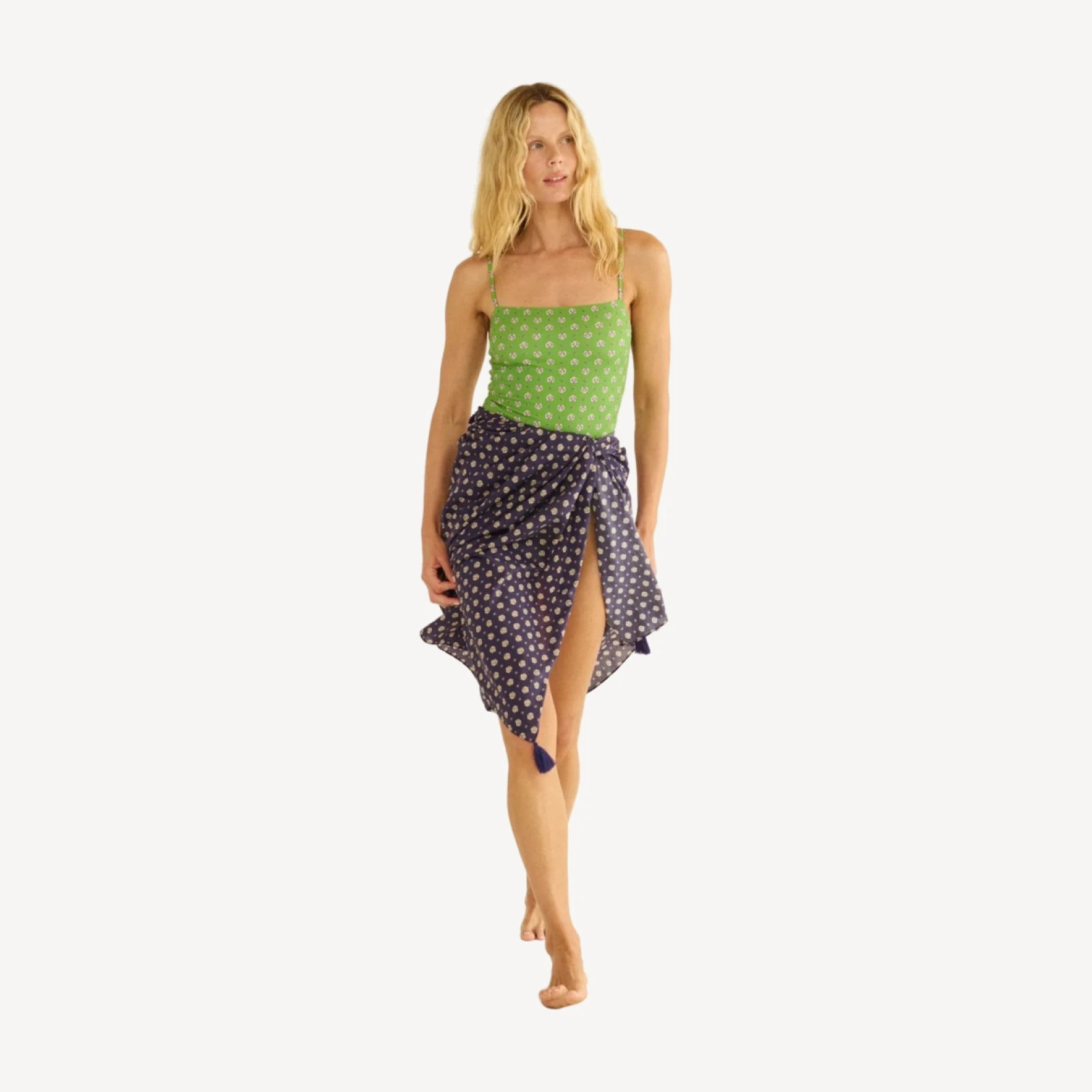 CASCAIS SARONG -- NAVY CADIZ FOULARD
