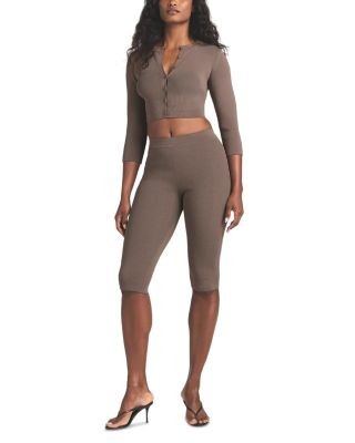 Skims Refined Knit High Wast Capri Pants