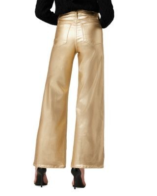 Joes' Jeans The Mia High Rise Wide Leg Jeans in Gold Foil