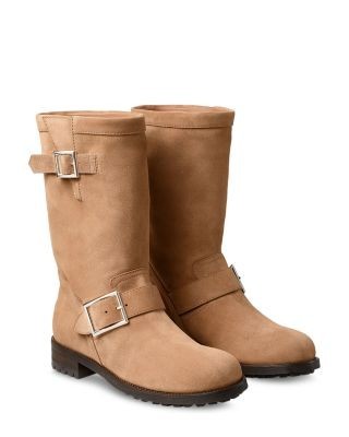 Jimmy Choo Women's Biker Mid Buckle Boots