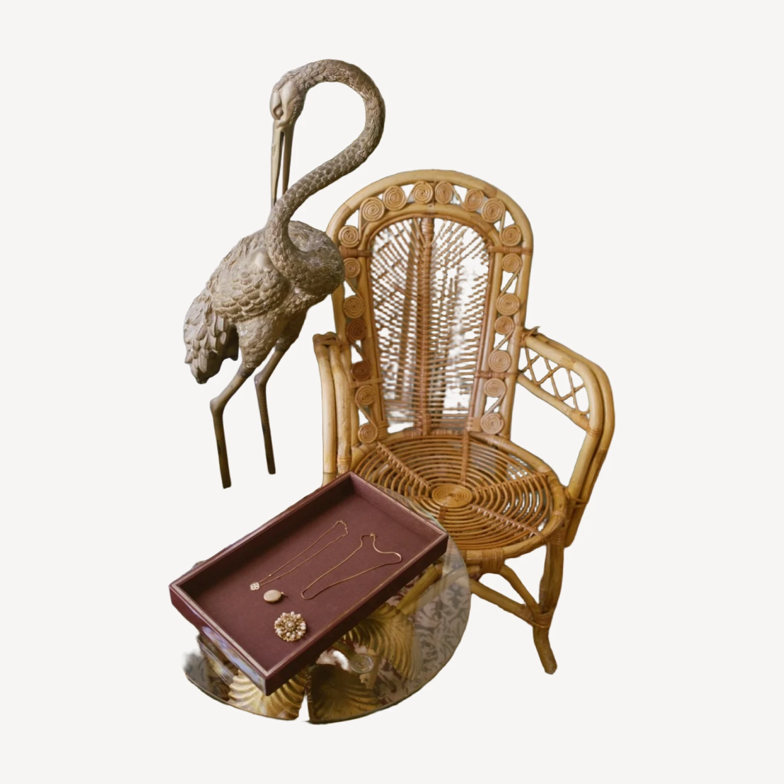 DÔEN & TROVE LARGE JEWELRY TRAY -- BURGUNDY