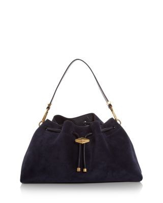 Jimmy Choo Cinch Bon Bon Suede Shoulder Bag