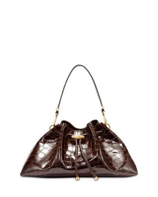 Jimmy Cinch Medium Shiny Embossed Leather Shoulder Bag