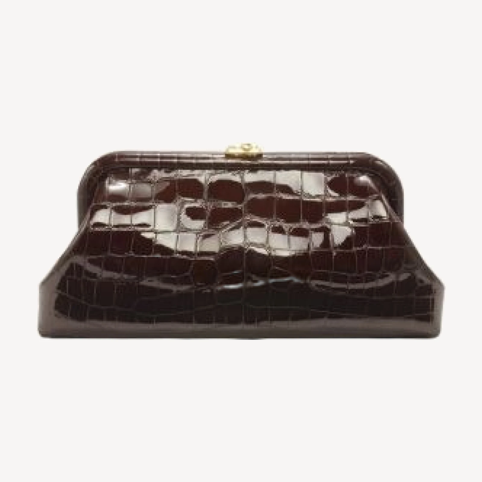 Jimmy Choo Skylar Croc Embossed Patent Leather Clutch