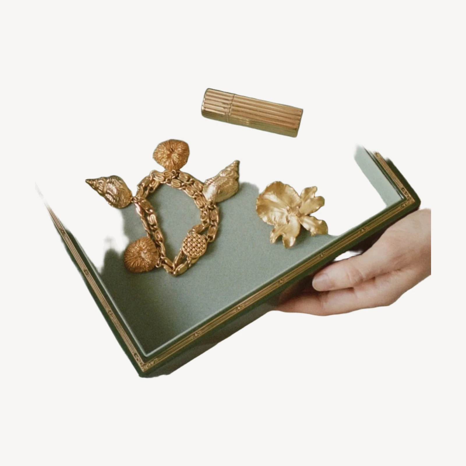 DÔEN & TROVE SMALL JEWELRY TRAY -- OLIVE GREEN