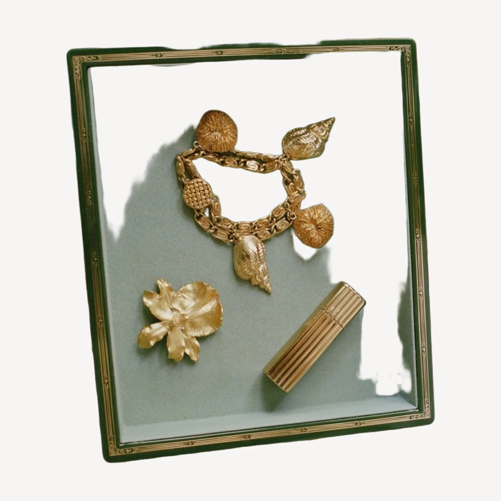 DÔEN & TROVE SMALL JEWELRY TRAY -- OLIVE GREEN