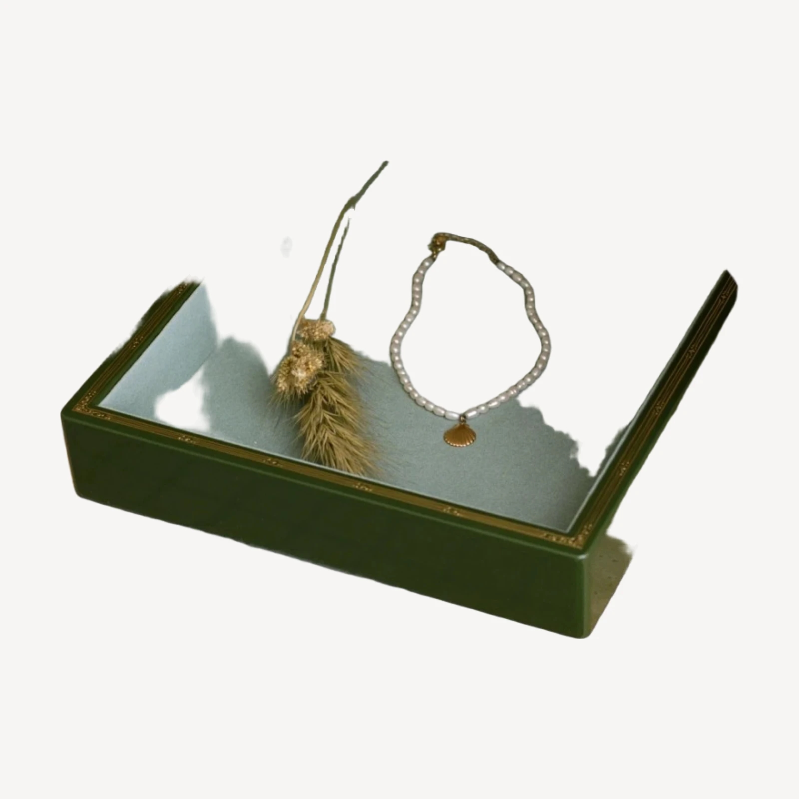 DÔEN & TROVE SMALL JEWELRY TRAY -- OLIVE GREEN