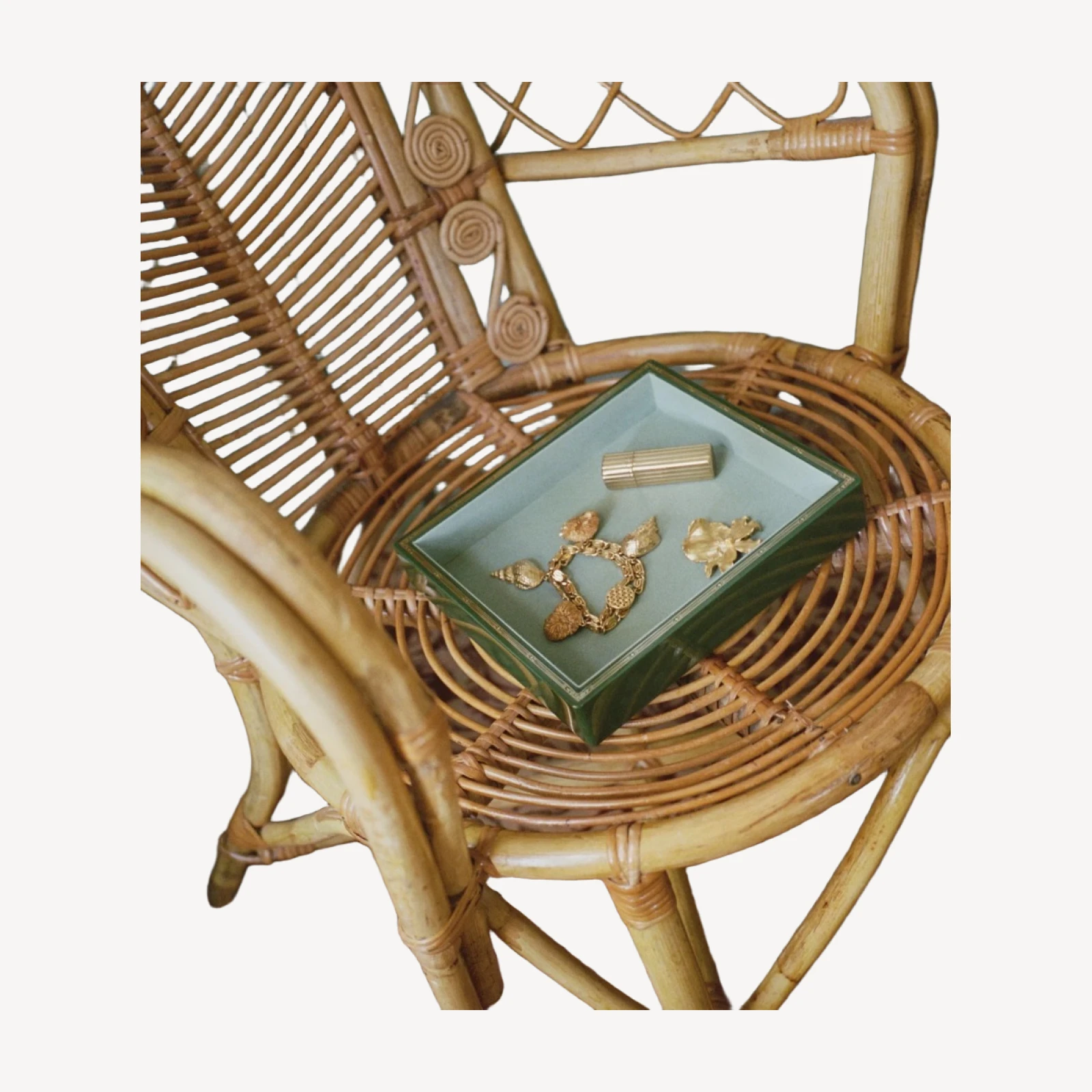 DÔEN & TROVE SMALL JEWELRY TRAY -- OLIVE GREEN