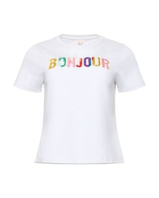 Cinq a Sept Bonjour Scribble Tee
