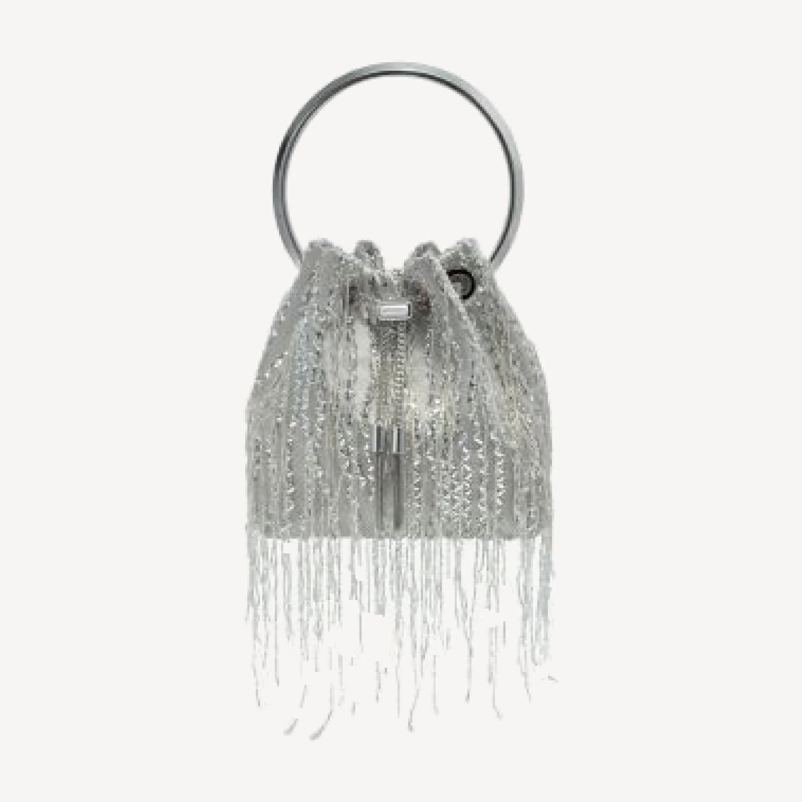 Jimmy Choo Bon Bon Braided Fringe Top Handle Bag
