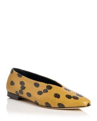 Jimmy Choo Women's Margot Snake-Embossed Ballet Flats