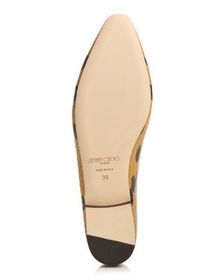 Jimmy Choo Women's Margot Snake-Embossed Ballet Flats