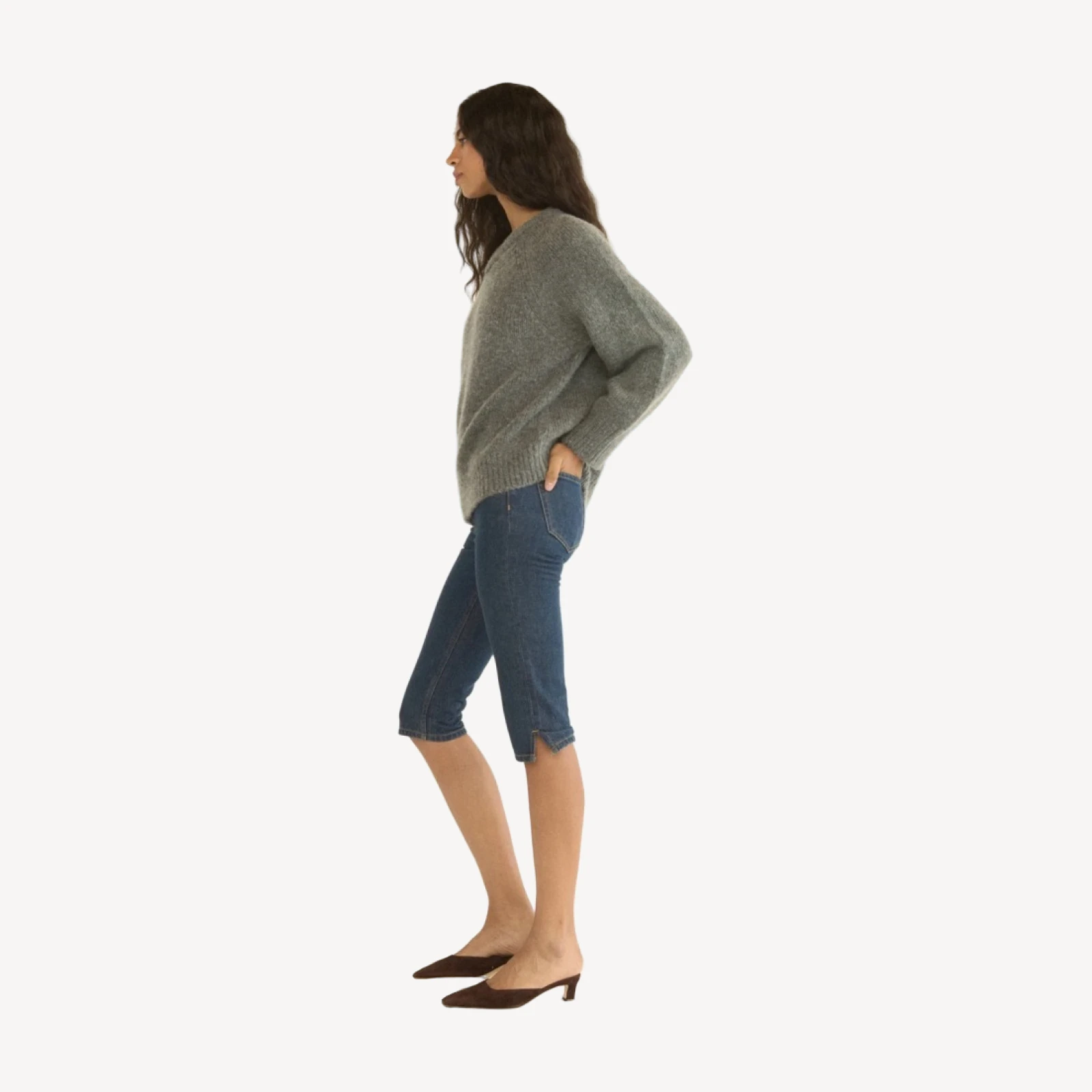 MERIT SWEATER -- CHARCOAL MELANGE