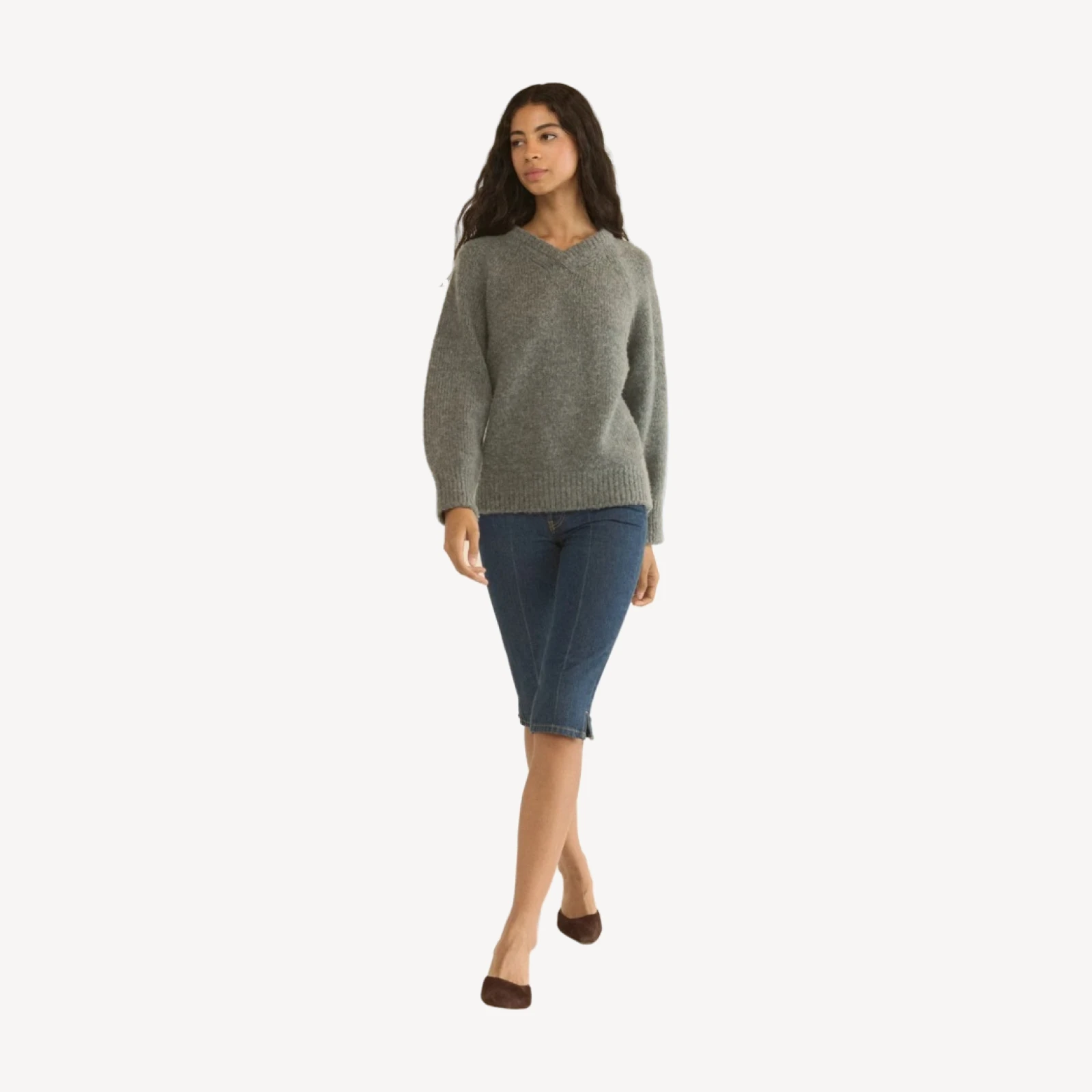 MERIT SWEATER -- CHARCOAL MELANGE