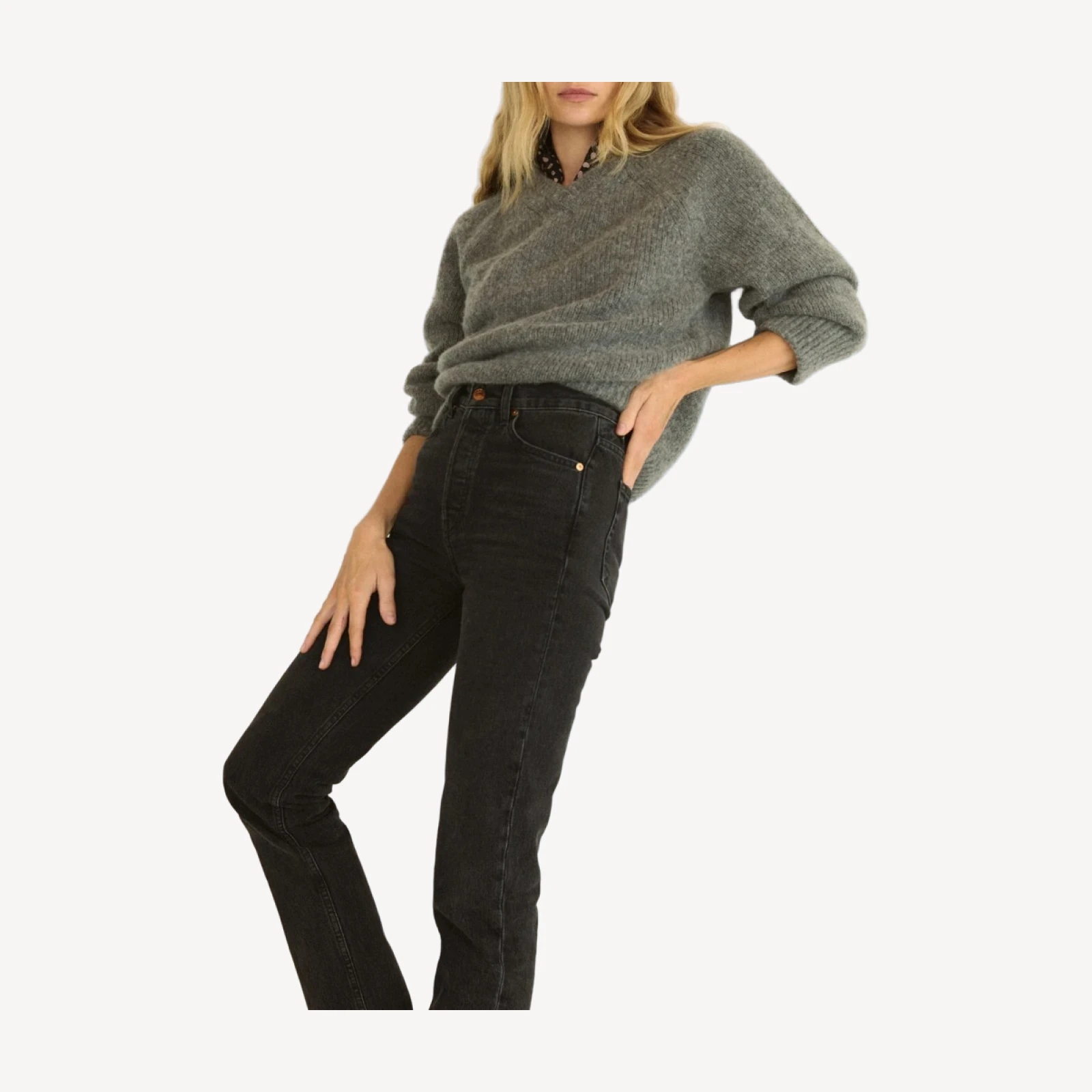 MERIT SWEATER -- CHARCOAL MELANGE