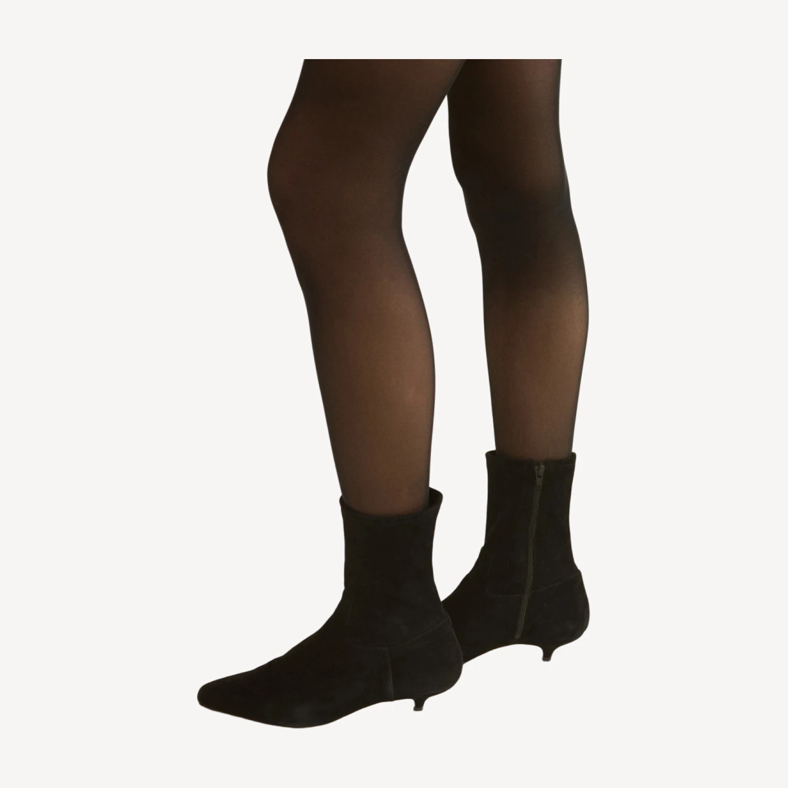 DEVI BOOT -- BLACK STRETCH SUEDE