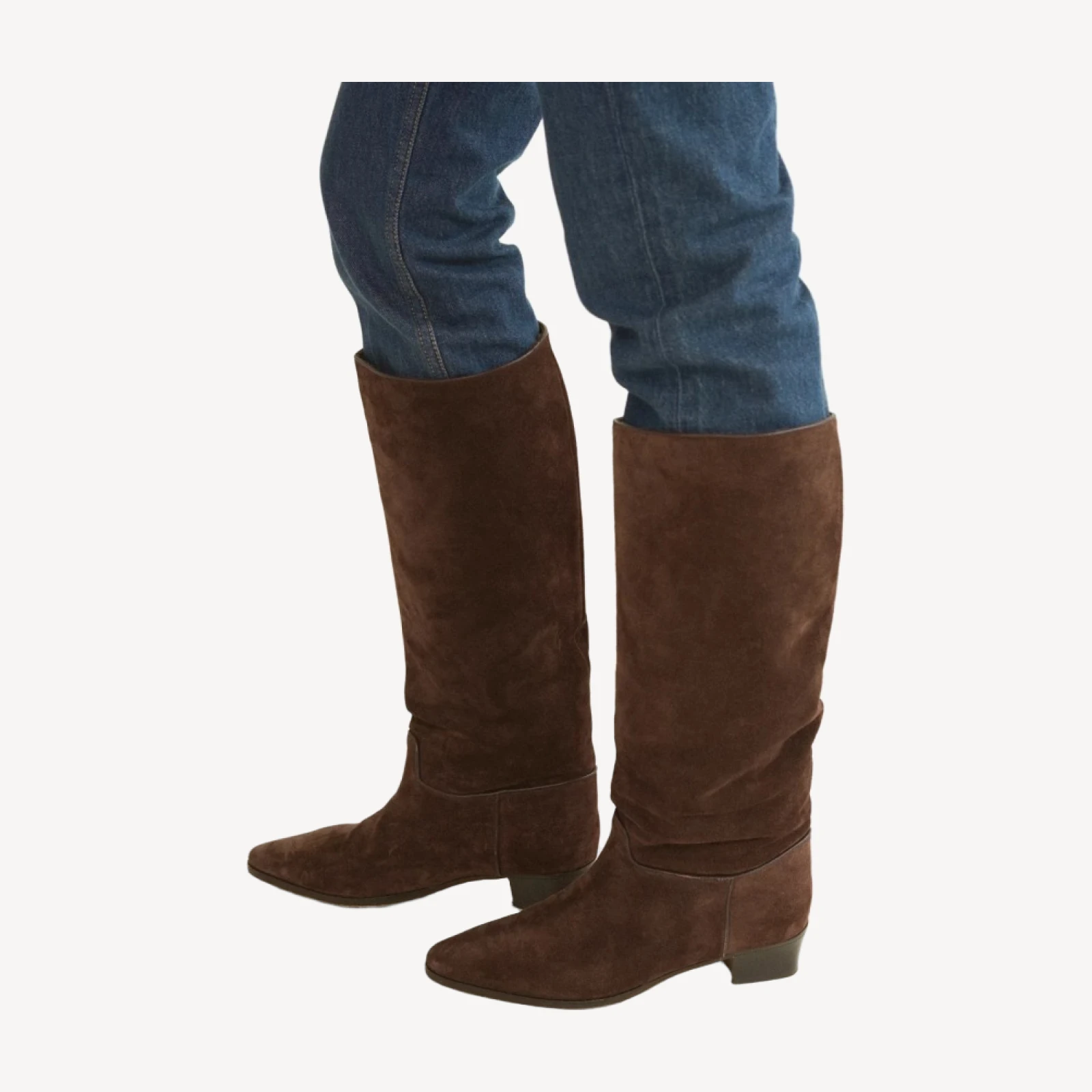 RIVIERA BOOT -- EQUESTRIAN BROWN SUEDE