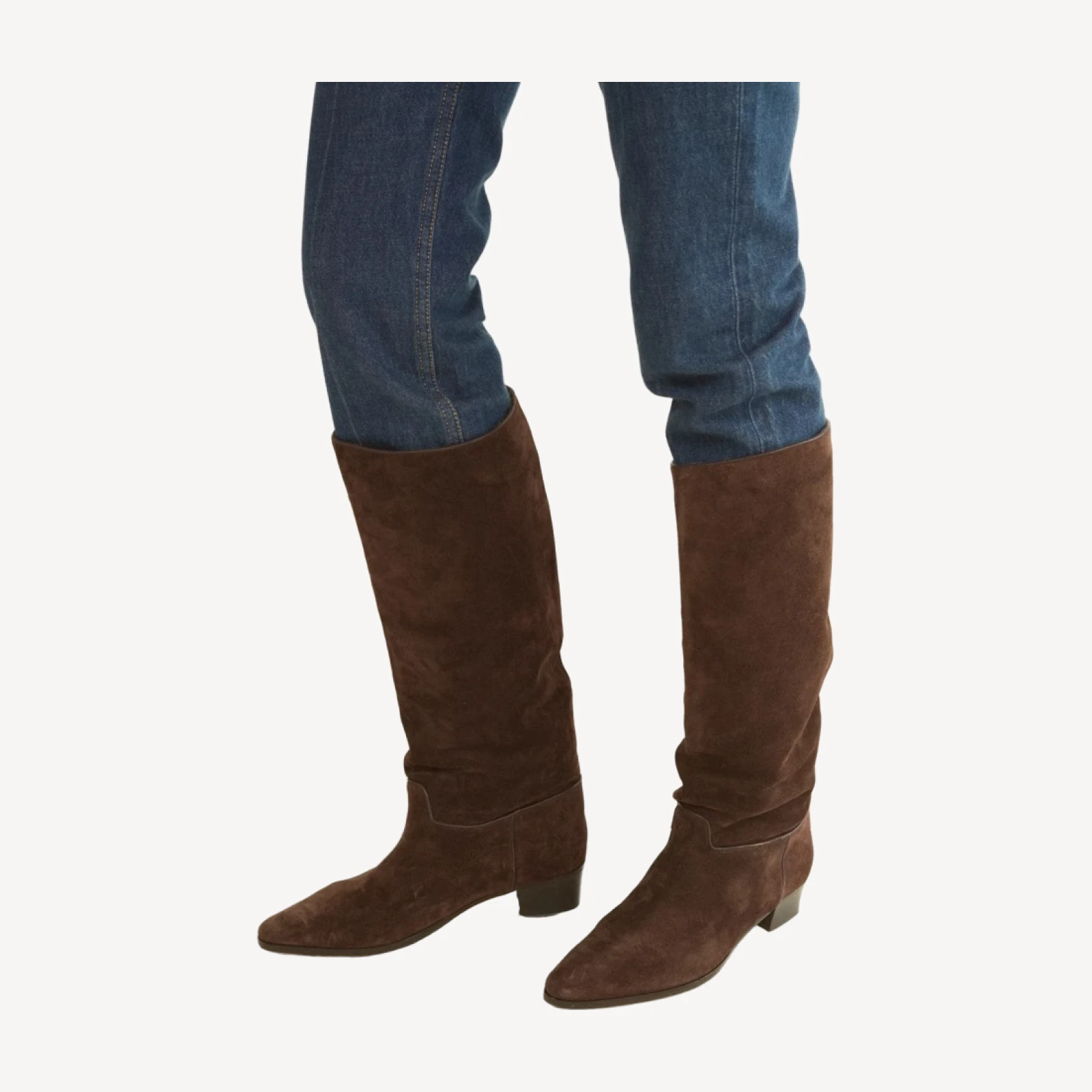 RIVIERA BOOT -- EQUESTRIAN BROWN SUEDE