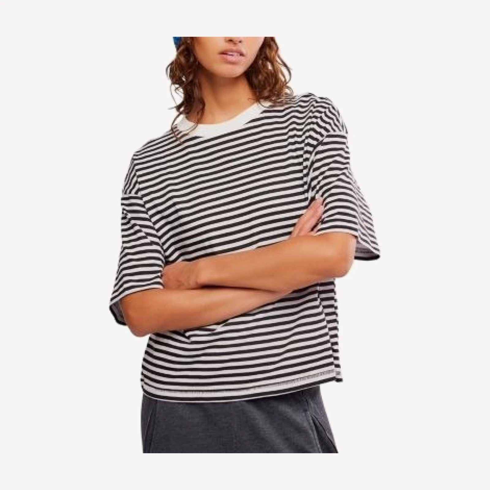 Free People Stripe Tackle Tee