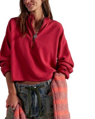 Free People Celeste Quarter Zip Sweatshirt