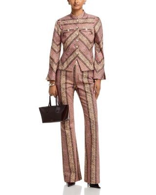 Cinq a Sept Avril Jean Jacket in Pepper Paisley