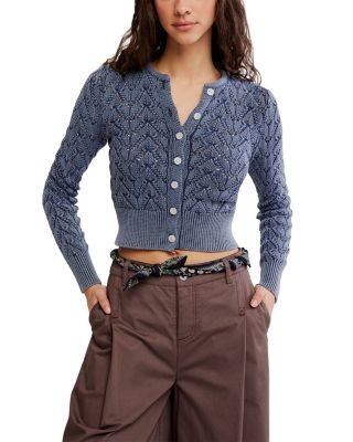 Free People Pretty In Pointelle Cardigan
