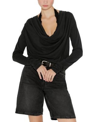 Free People Jane Long Sleeve Cowl Neck Top