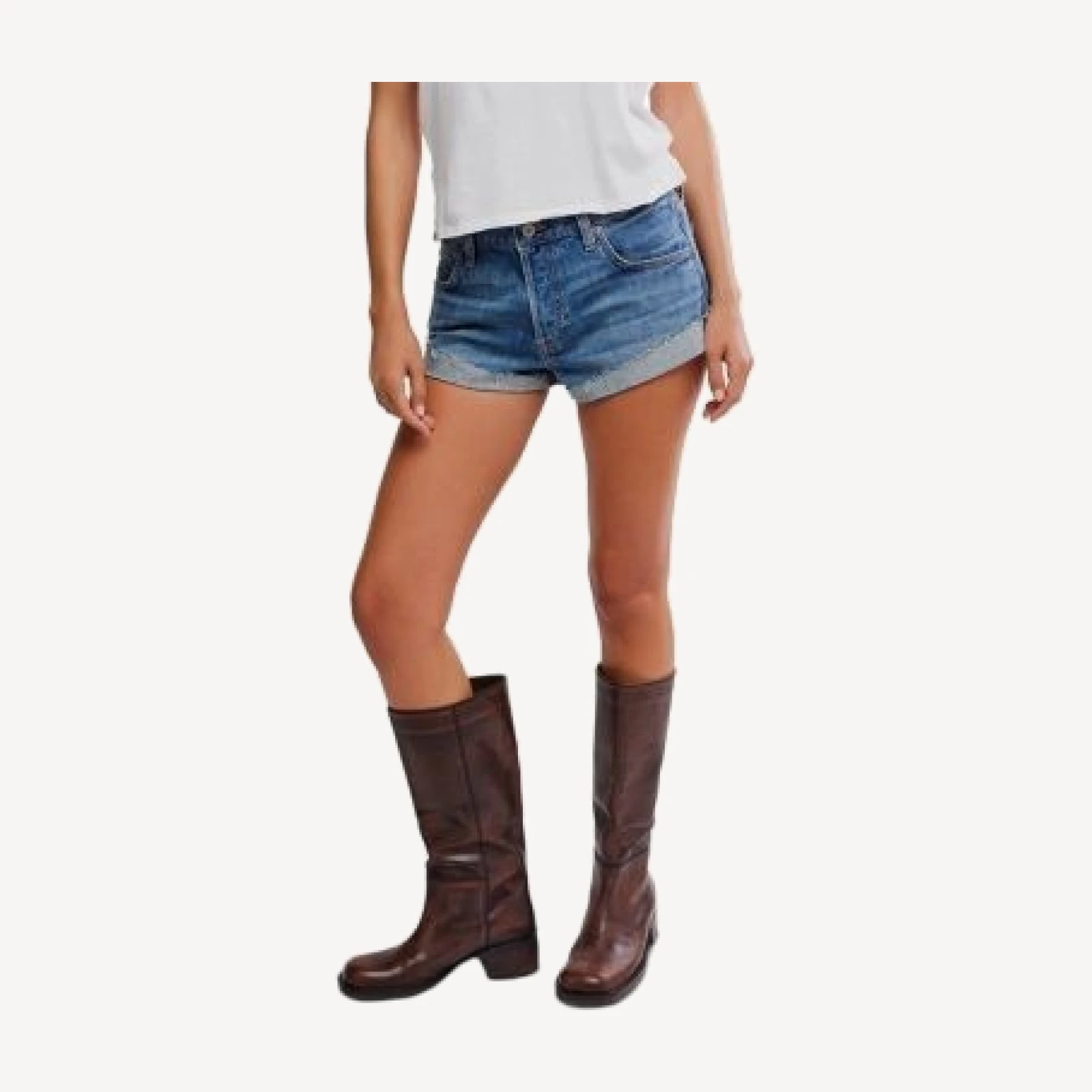 Free People Cali Cuffed Shorts