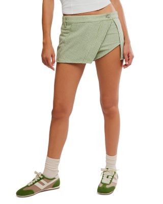 Free People Georgie Gingham Micro Skort