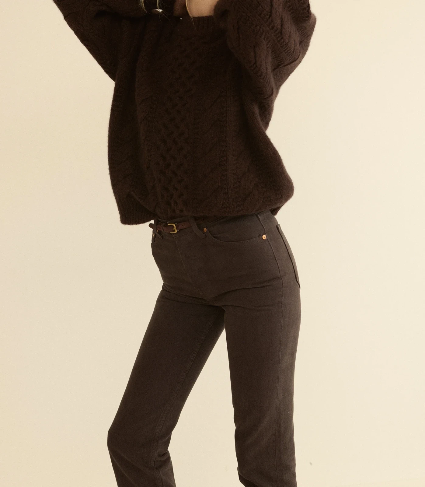 ONDINE JEAN -- EQUESTRIAN BROWN WASH