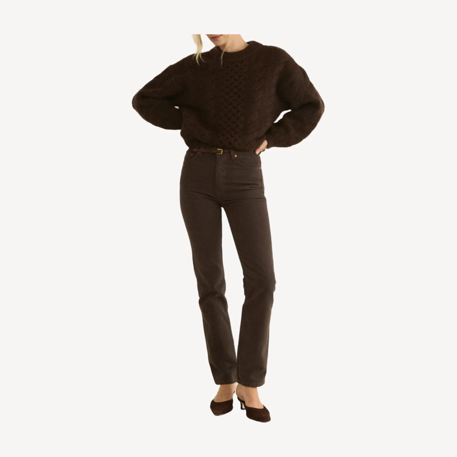 ONDINE JEAN -- EQUESTRIAN BROWN WASH