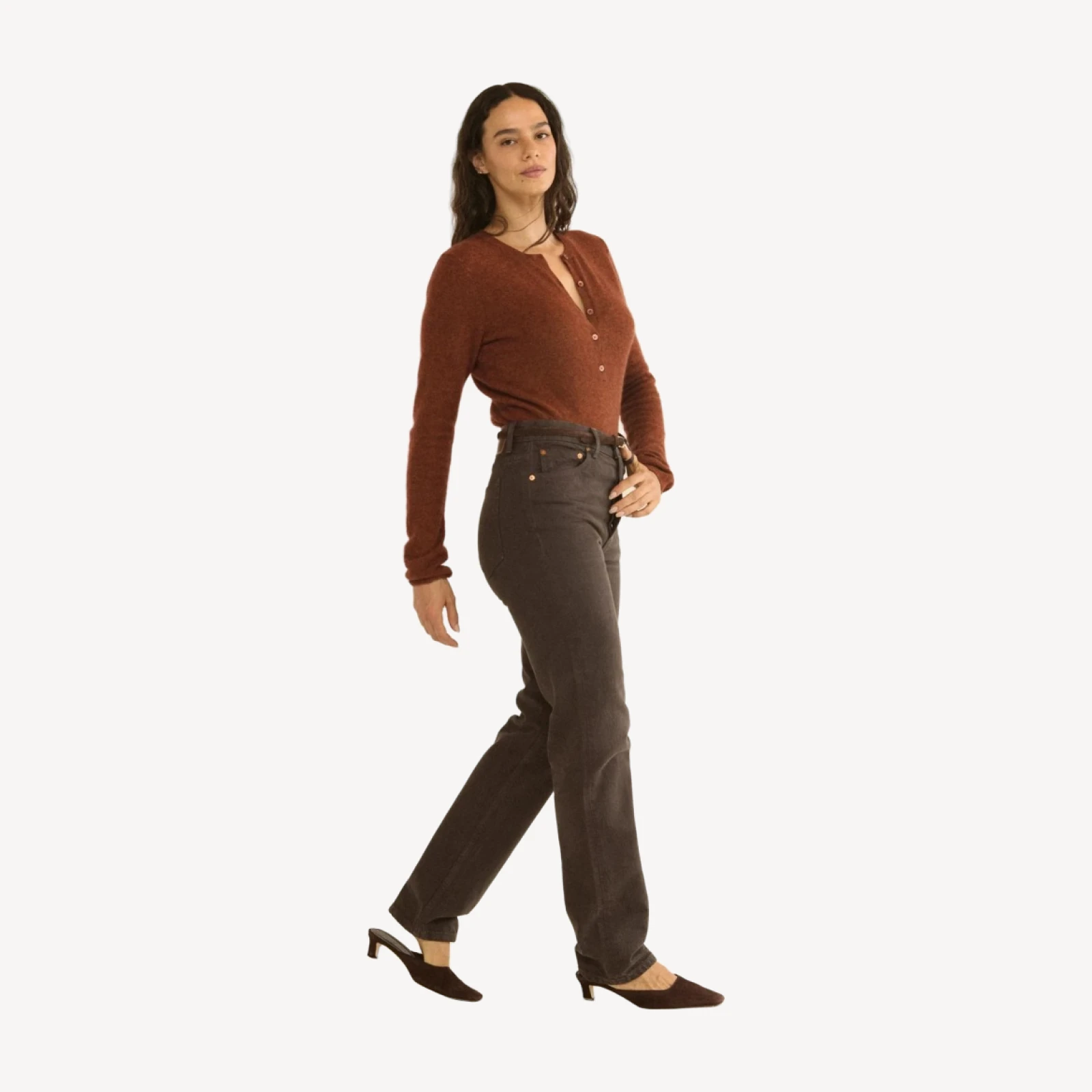 ONDINE JEAN -- EQUESTRIAN BROWN WASH