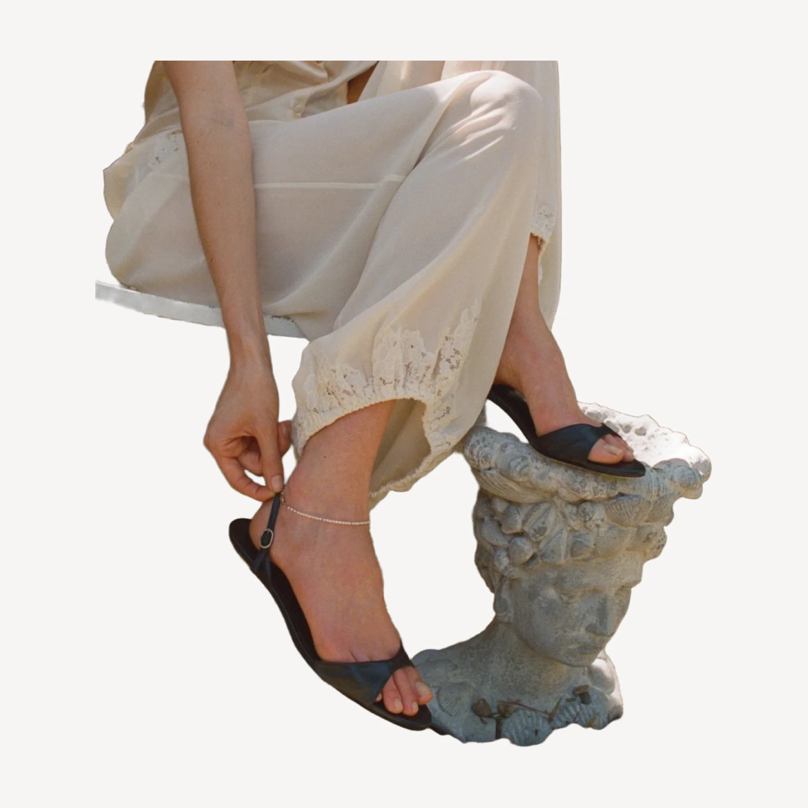 BETTE SLINGBACK -- BLACK NAPPA